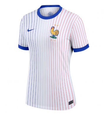 France Replica Away Stadium Shirt for Women Euro 2024 Short Sleeve